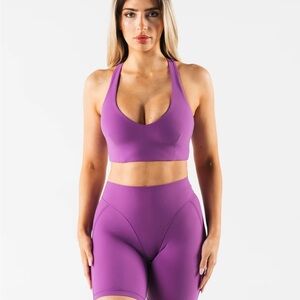 NWT Alphalete Deep V Cady Bra - Blaze